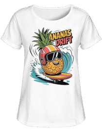 Banana Surf – Süßer Wellenritt - Womens Roll-Up T-Shirt