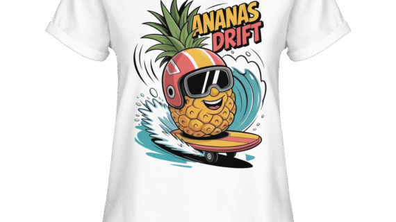 Banana Surf – Süßer Wellenritt - Womens Roll-Up T-Shirt