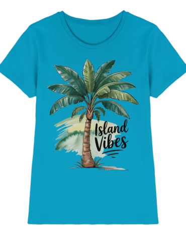 Island Vibes T-Shirt – Bananenpalme im Aquarell