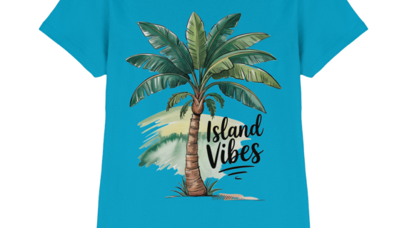 Island Vibes T-Shirt – Bananenpalme im Aquarell